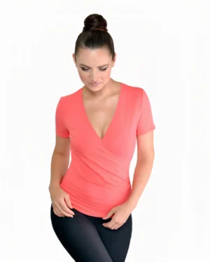 Zavinovací tričko lososové